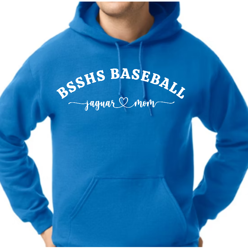 BSSHS Baseball Jaguar Mom Royal Blue Hoodie Main Image